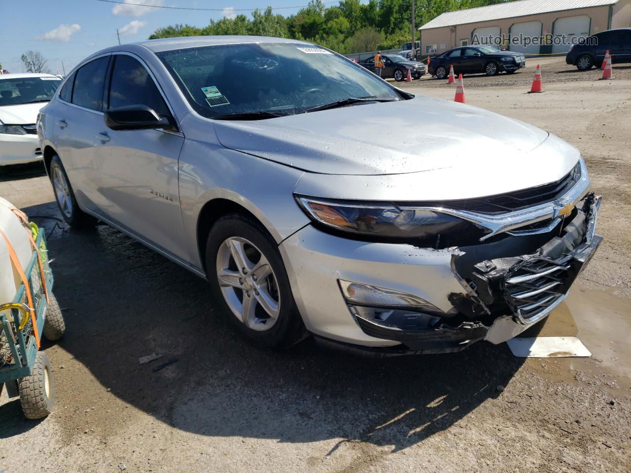 2021 Chevrolet Malibu Ls Silver vin: 1G1ZB5ST4MF041474