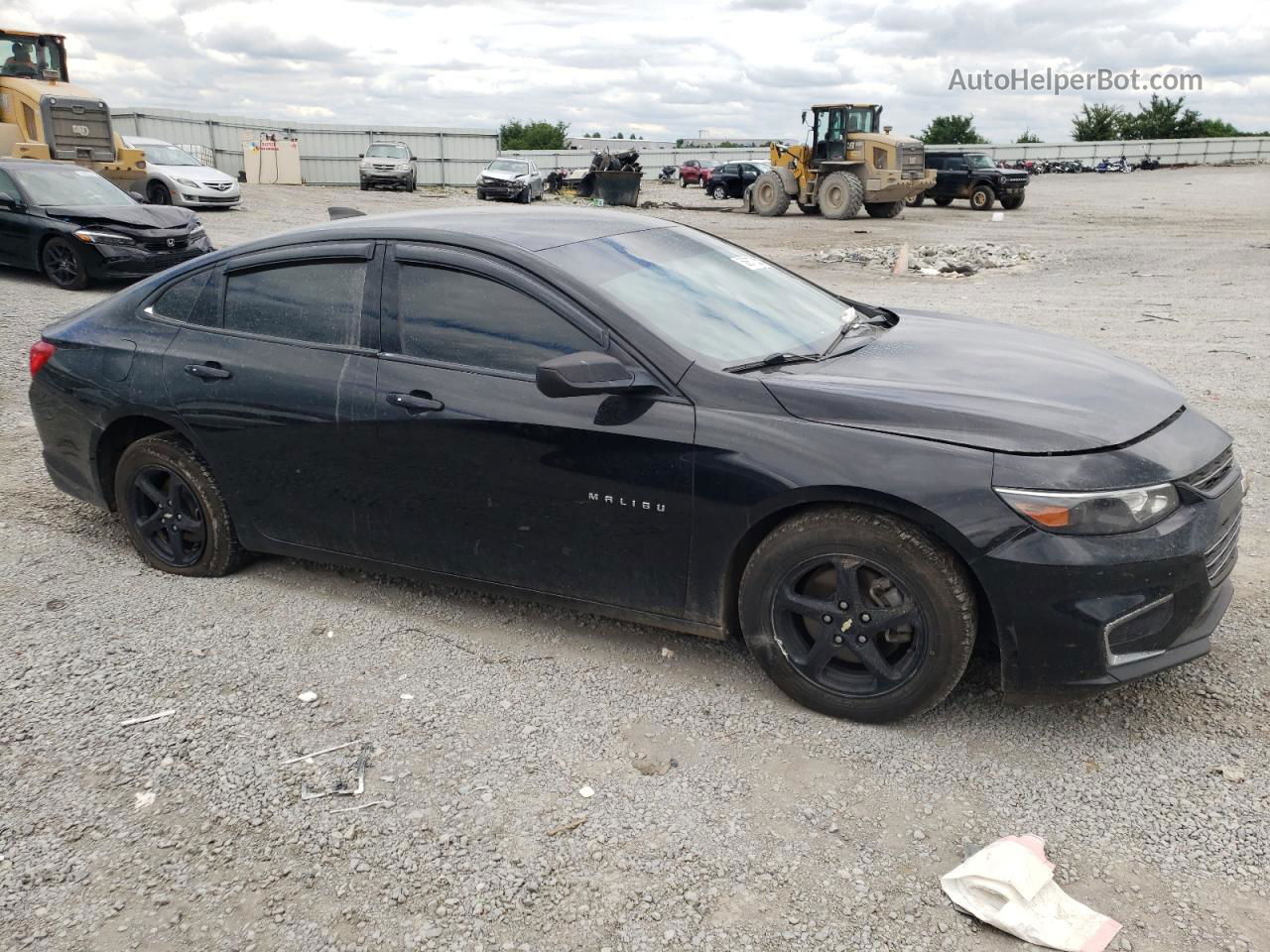 2017 Chevrolet Malibu Ls Black vin: 1G1ZB5ST5HF214540