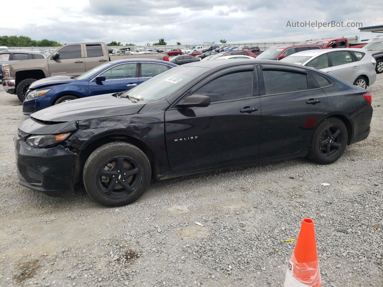 2017 Chevrolet Malibu Ls Black vin: 1G1ZB5ST5HF214540