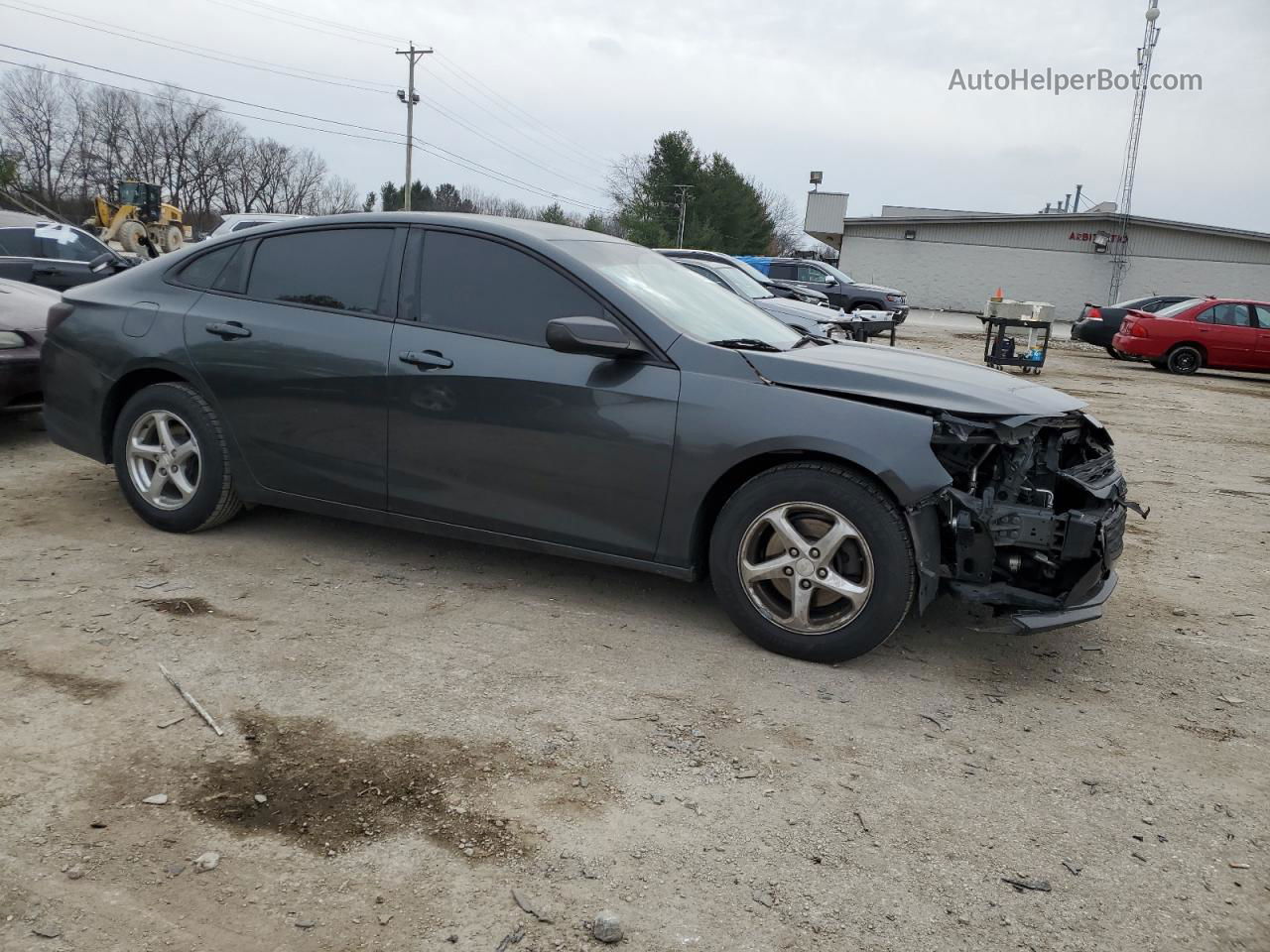 2017 Chevrolet Malibu Ls Charcoal vin: 1G1ZB5ST5HF229118