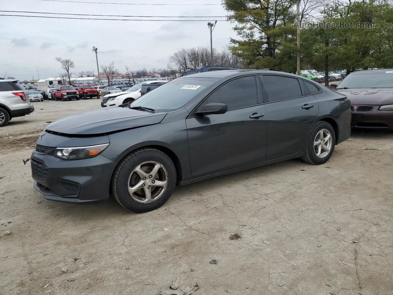 2017 Chevrolet Malibu Ls Charcoal vin: 1G1ZB5ST5HF229118