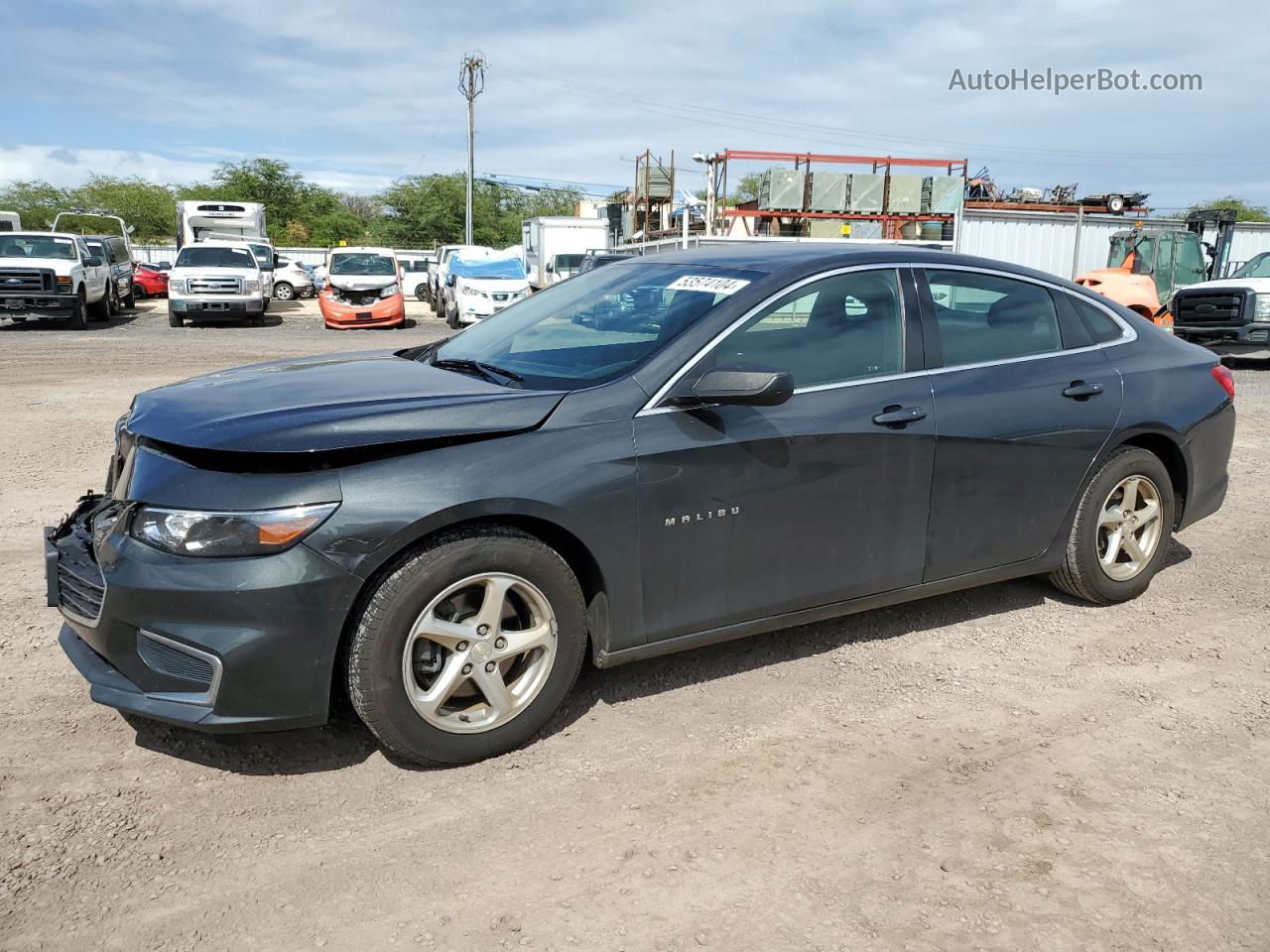 2018 Chevrolet Malibu Ls Charcoal vin: 1G1ZB5ST5JF108689