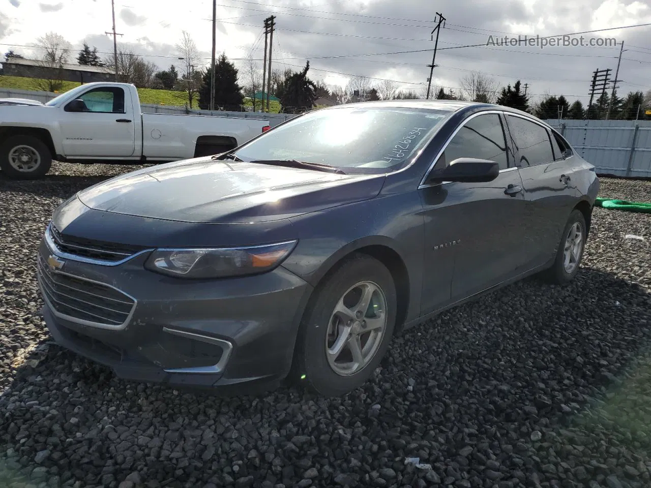 2018 Chevrolet Malibu Ls Charcoal vin: 1G1ZB5ST5JF194778