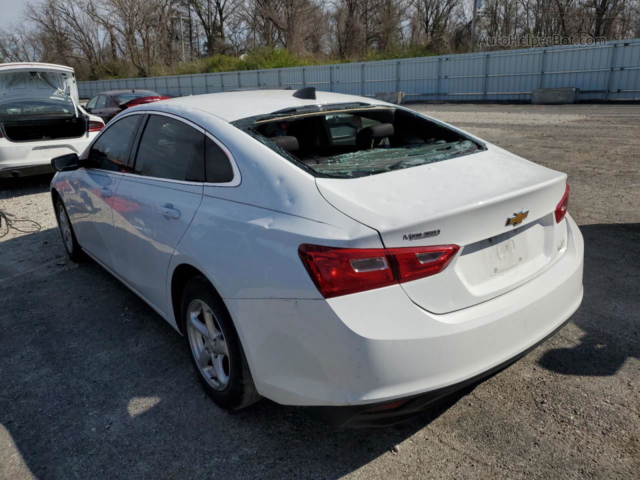 2018 Chevrolet Malibu Ls White vin: 1G1ZB5ST5JF282956