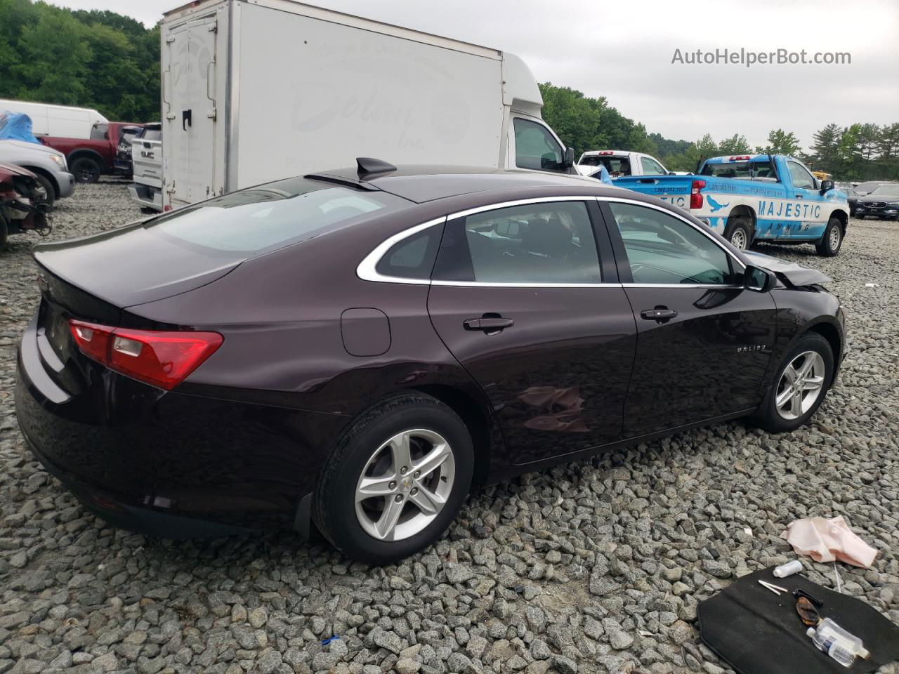 2021 Chevrolet Malibu Ls Burgundy vin: 1G1ZB5ST5MF042536