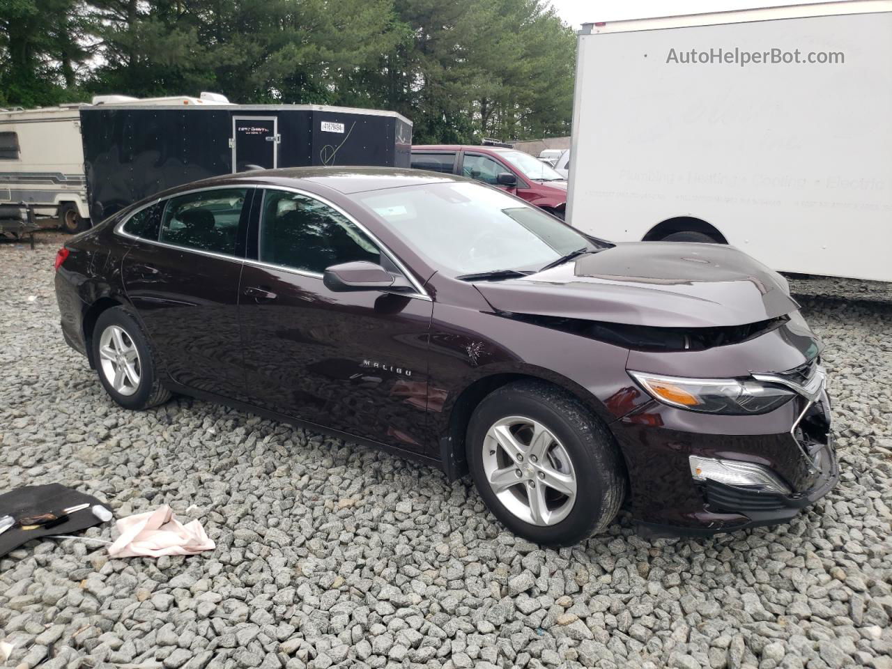 2021 Chevrolet Malibu Ls Burgundy vin: 1G1ZB5ST5MF042536