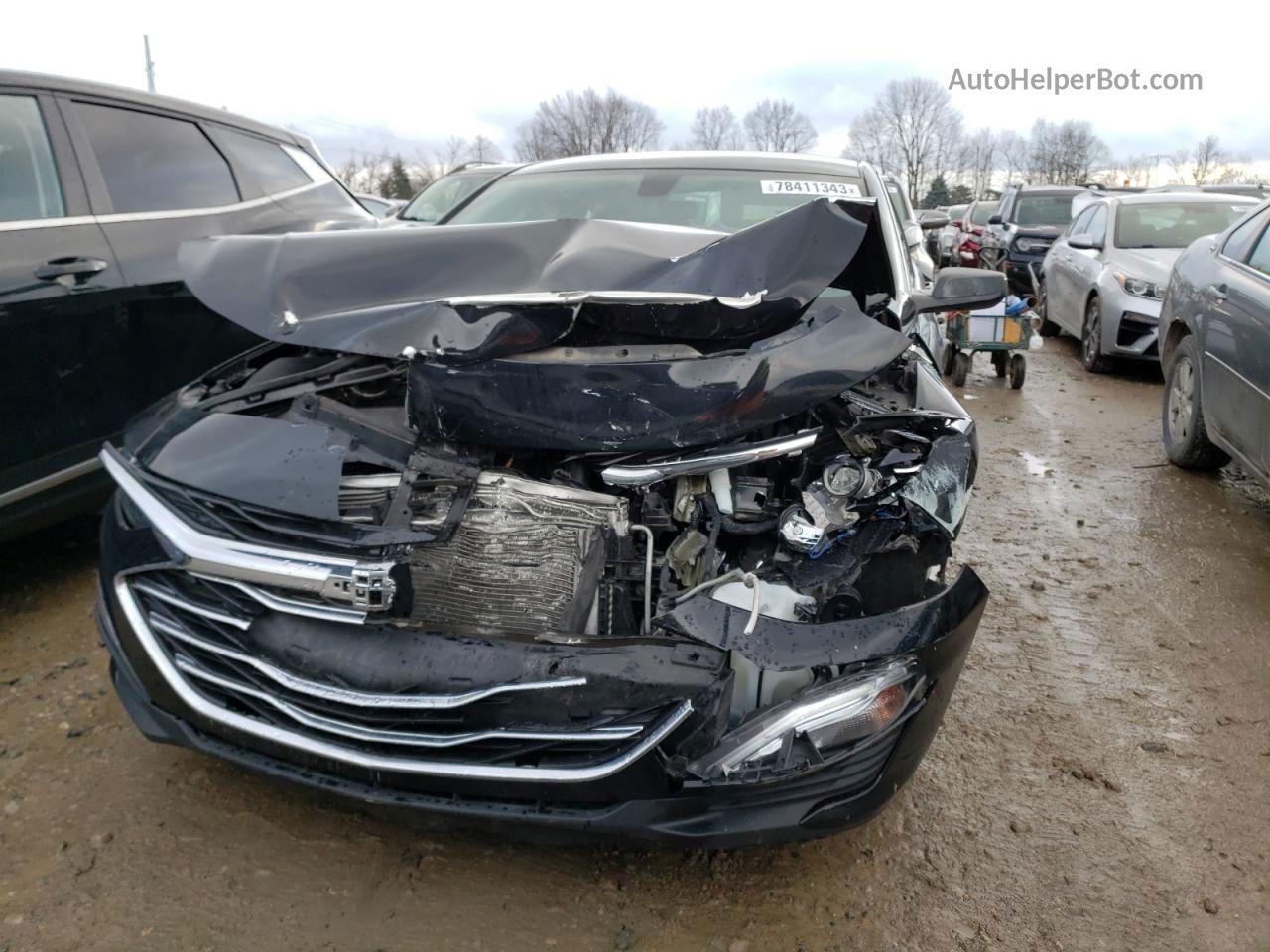 2021 Chevrolet Malibu Ls Black vin: 1G1ZB5ST5MF076248