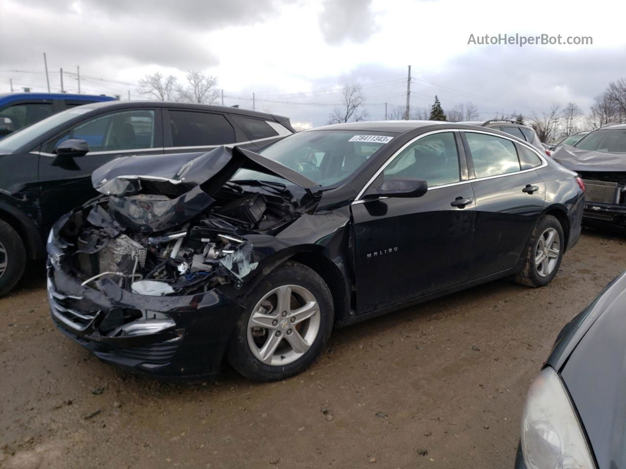 2021 Chevrolet Malibu Ls Black vin: 1G1ZB5ST5MF076248