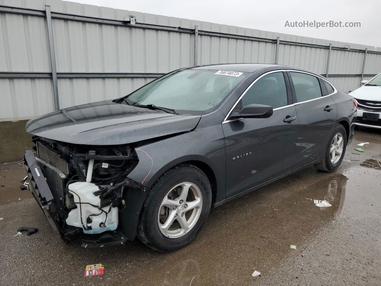 2017 Chevrolet Malibu Ls Gray vin: 1G1ZB5ST6HF110512