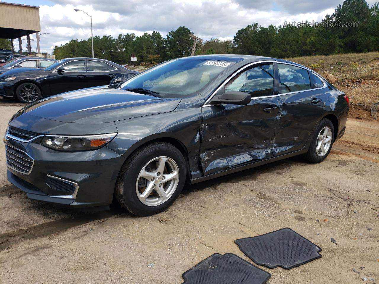 2017 Chevrolet Malibu Ls Синий vin: 1G1ZB5ST6HF128461