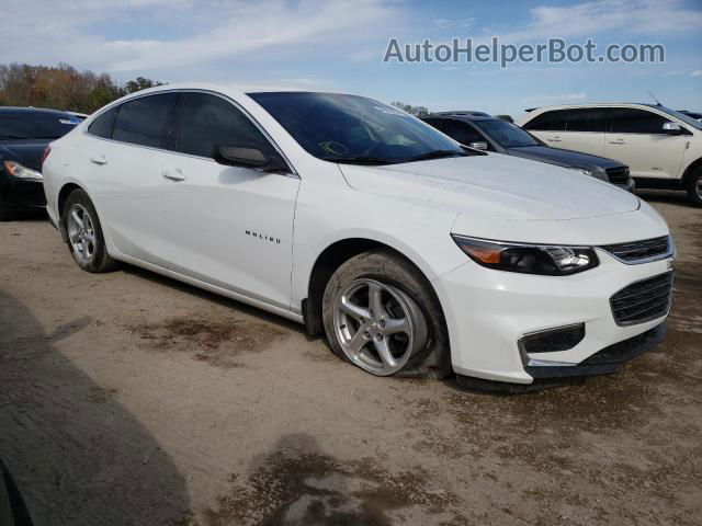 2017 Chevrolet Malibu Ls White vin: 1G1ZB5ST6HF177353