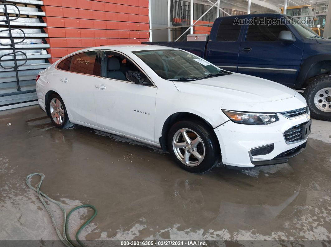 2017 Chevrolet Malibu Ls White vin: 1G1ZB5ST6HF214028