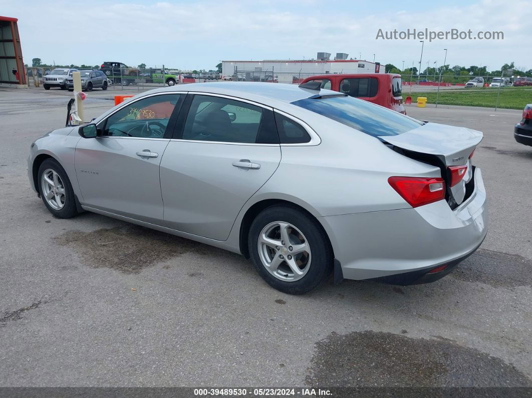 2017 Chevrolet Malibu Ls Silver vin: 1G1ZB5ST6HF214479