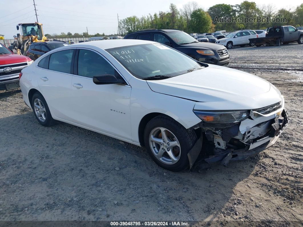 2017 Chevrolet Malibu Ls White vin: 1G1ZB5ST6HF238412