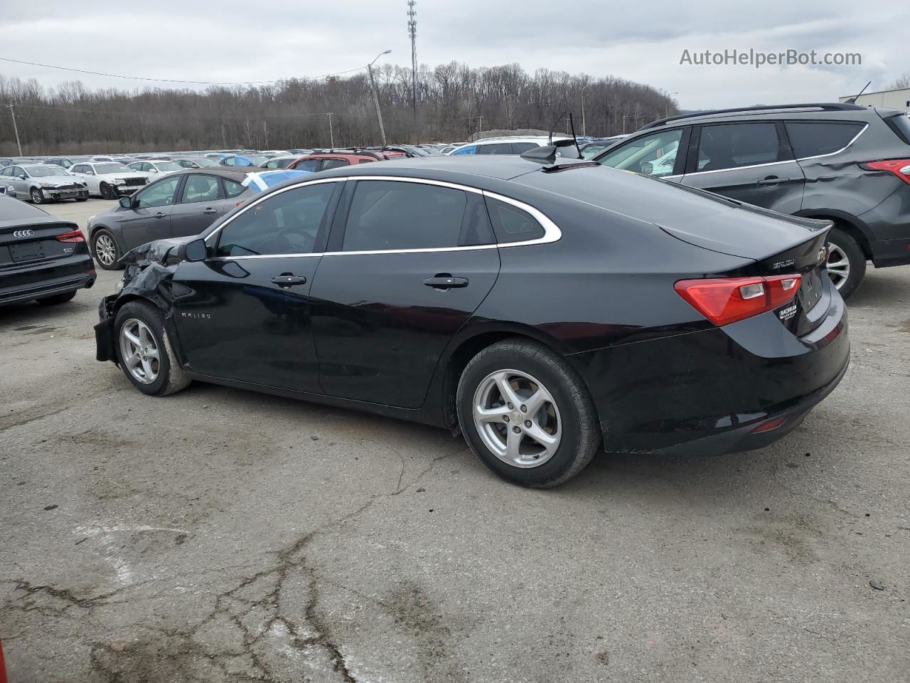 2017 Chevrolet Malibu Ls Black vin: 1G1ZB5ST6HF251435