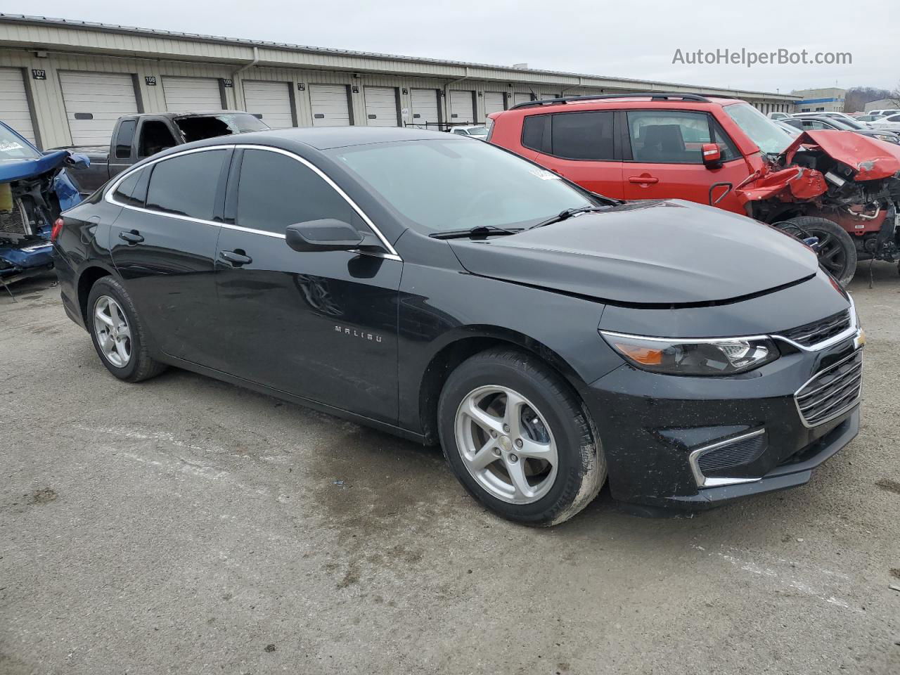 2017 Chevrolet Malibu Ls Black vin: 1G1ZB5ST6HF251435