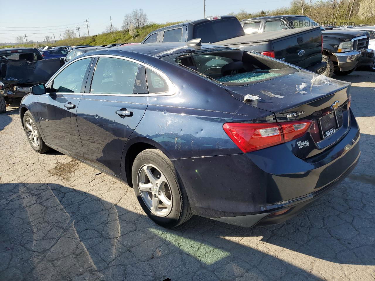 2018 Chevrolet Malibu Ls Blue vin: 1G1ZB5ST6JF109737