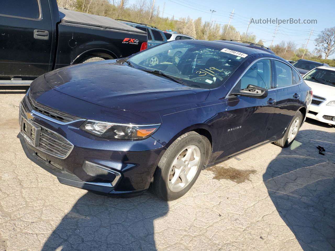 2018 Chevrolet Malibu Ls Синий vin: 1G1ZB5ST6JF109737