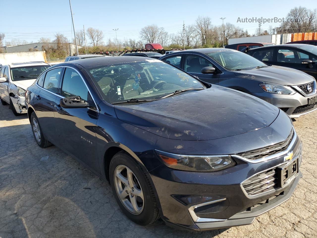 2018 Chevrolet Malibu Ls Blue vin: 1G1ZB5ST6JF109737