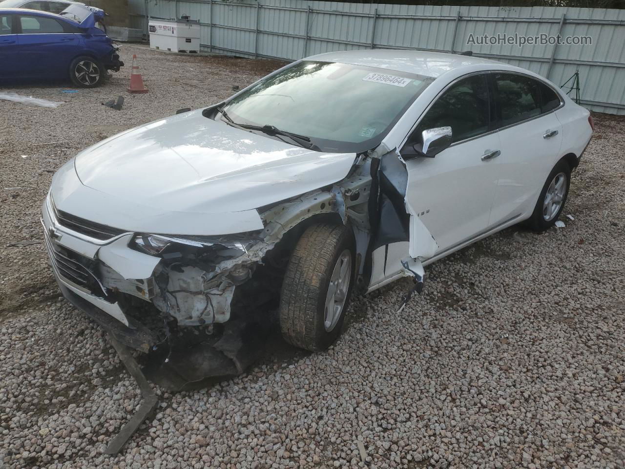 2017 Chevrolet Malibu Ls White vin: 1G1ZB5ST7HF154129