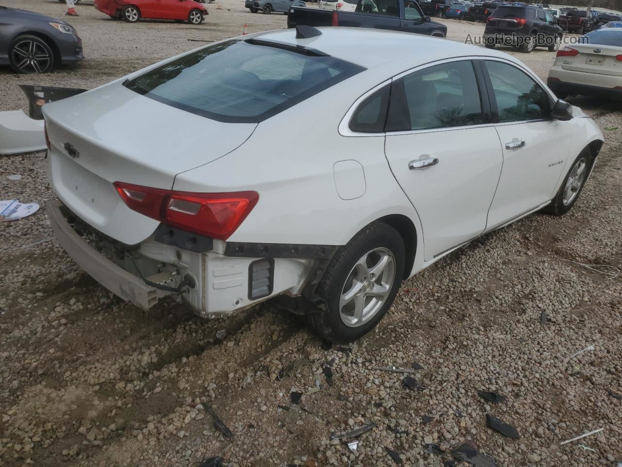 2017 Chevrolet Malibu Ls White vin: 1G1ZB5ST7HF154129