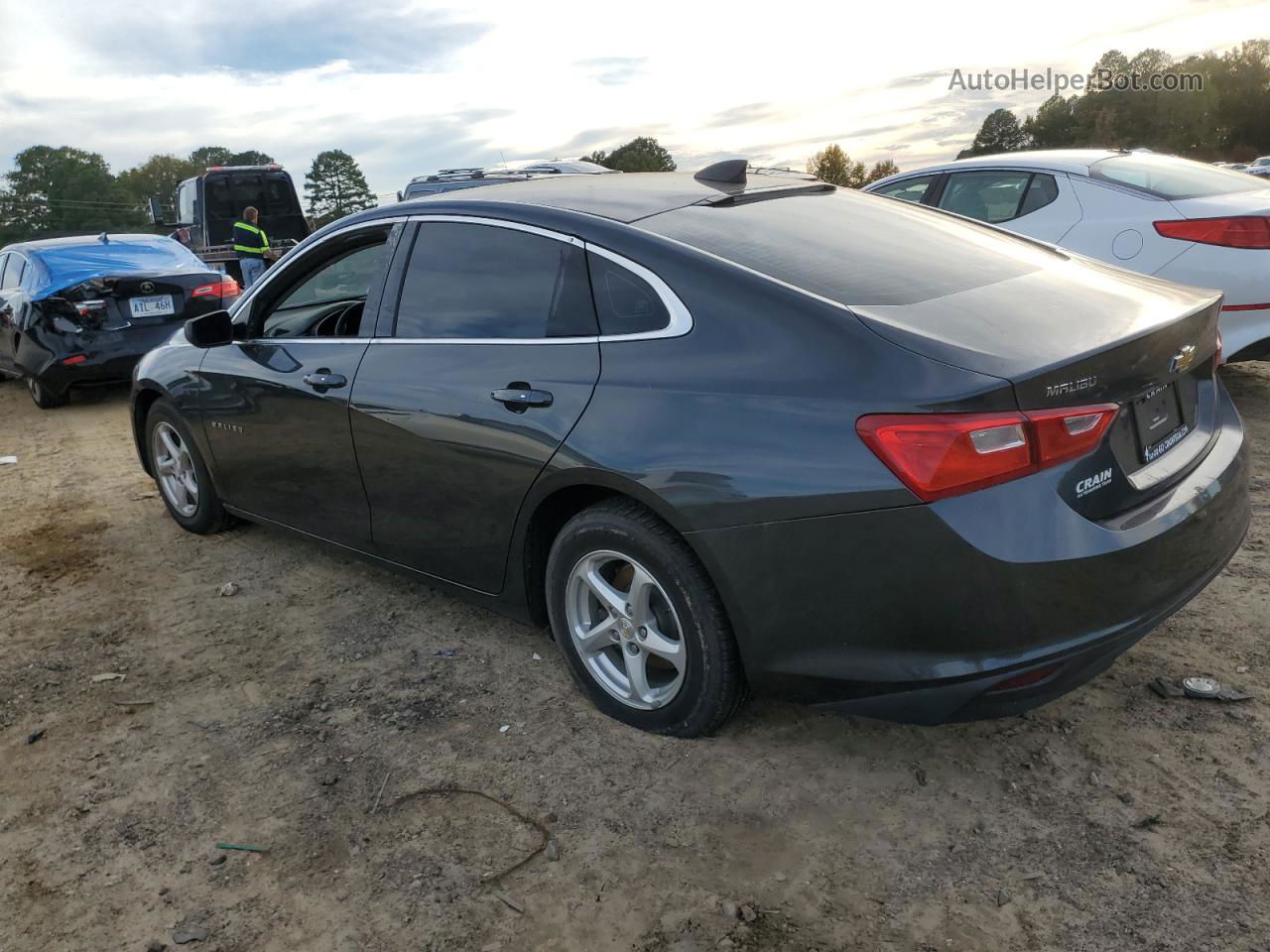 2017 Chevrolet Malibu Ls Charcoal vin: 1G1ZB5ST7HF231677