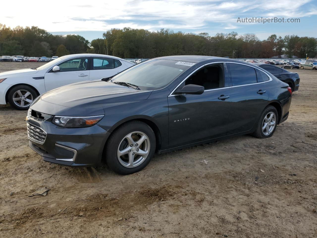 2017 Chevrolet Malibu Ls Charcoal vin: 1G1ZB5ST7HF231677