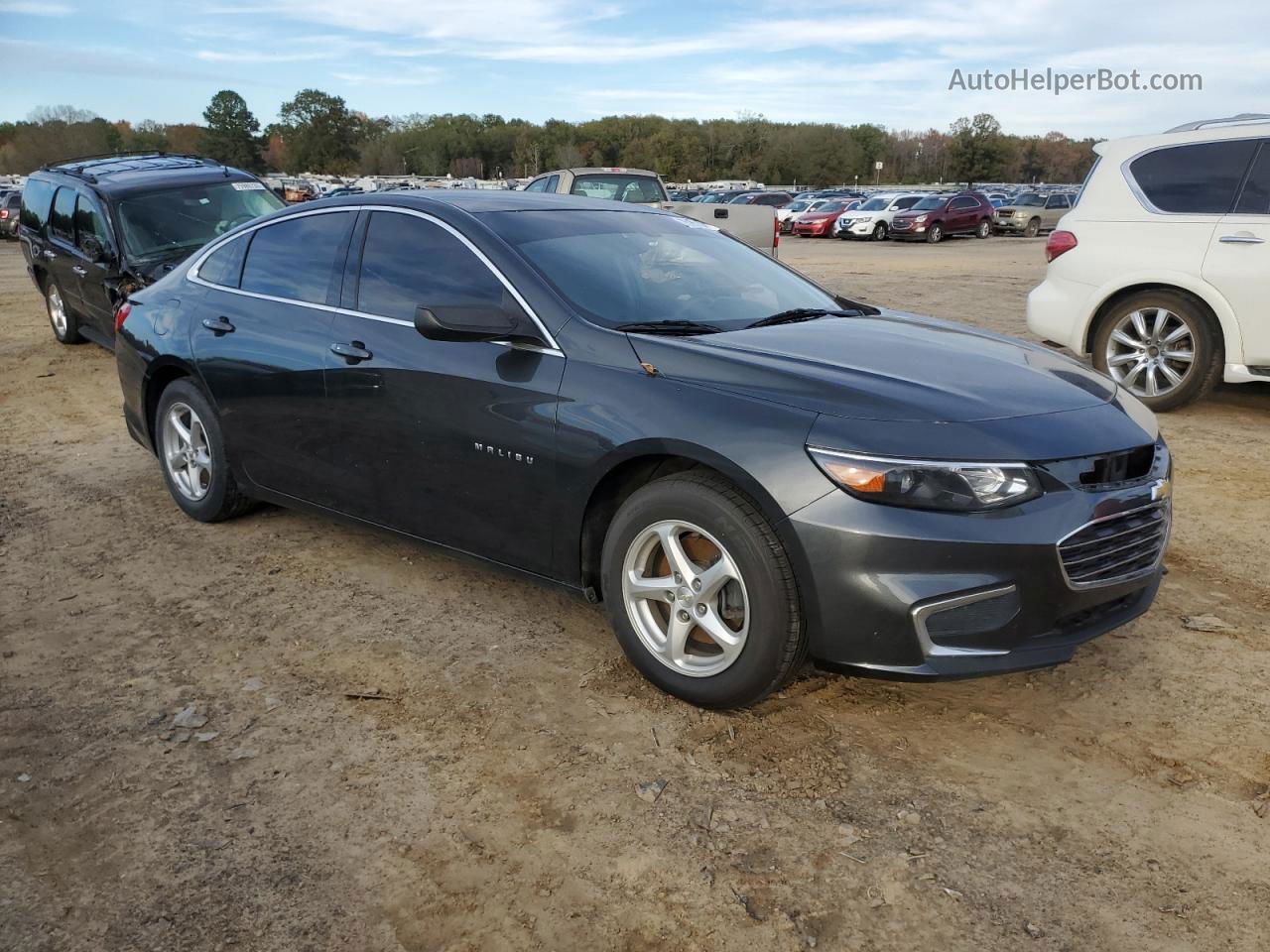 2017 Chevrolet Malibu Ls Charcoal vin: 1G1ZB5ST7HF231677