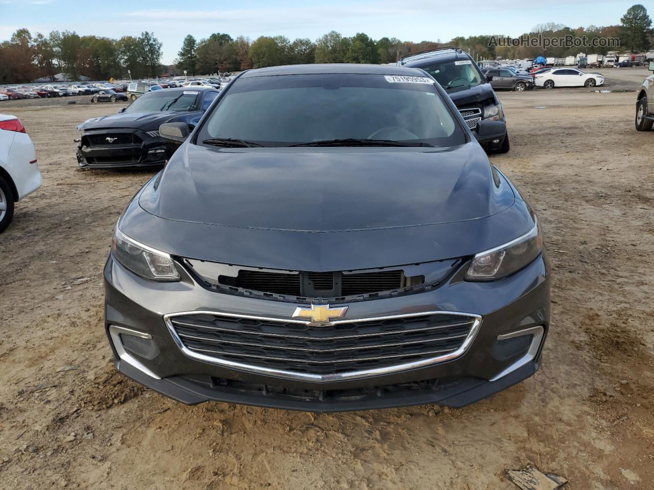 2017 Chevrolet Malibu Ls Charcoal vin: 1G1ZB5ST7HF231677