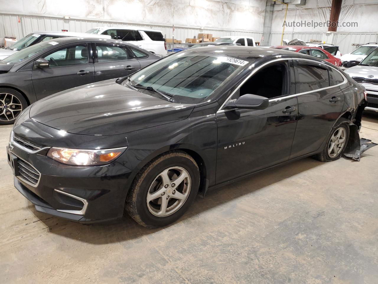 2018 Chevrolet Malibu Ls Black vin: 1G1ZB5ST7JF248582