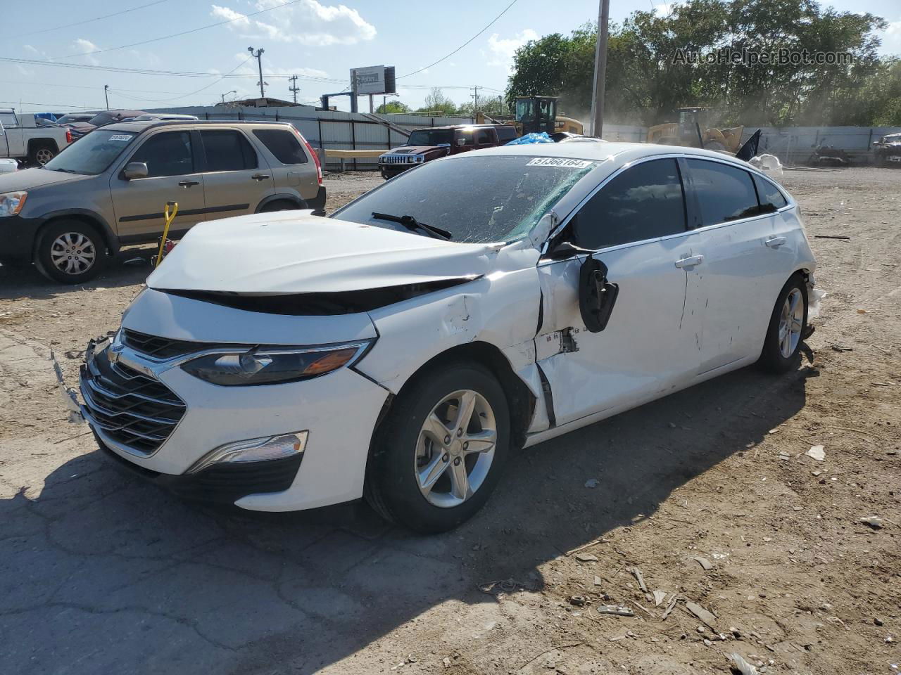 2021 Chevrolet Malibu Ls White vin: 1G1ZB5ST7MF033627