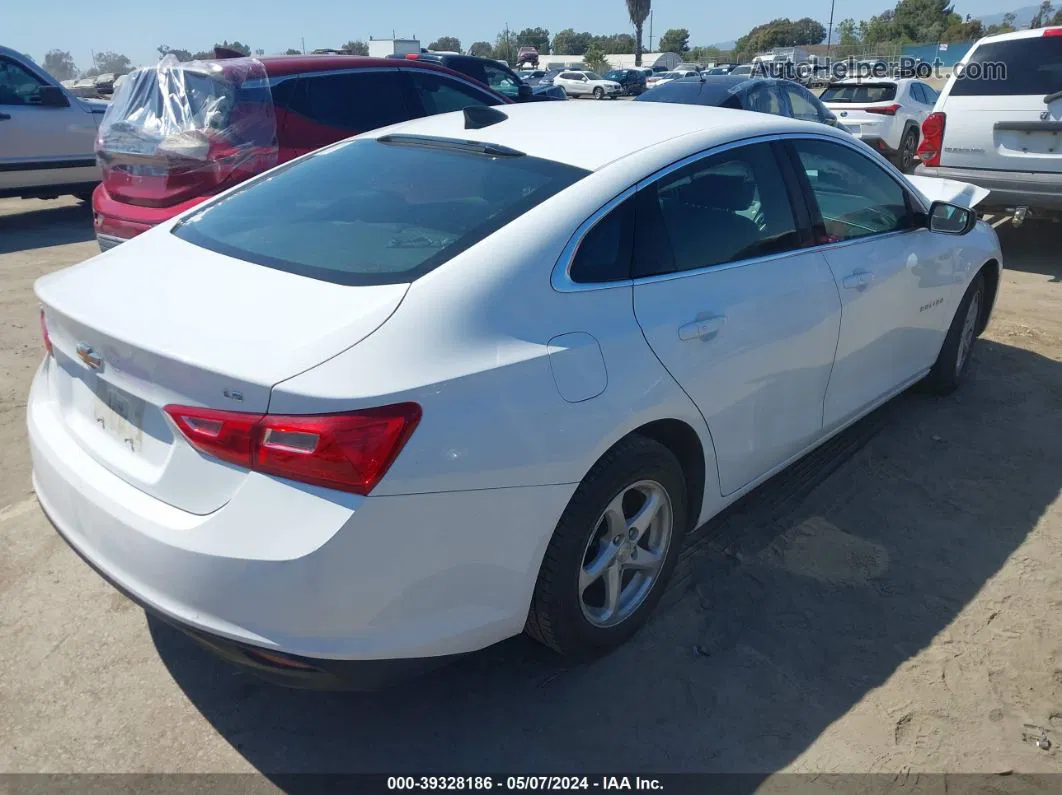 2017 Chevrolet Malibu Ls White vin: 1G1ZB5ST8HF100533