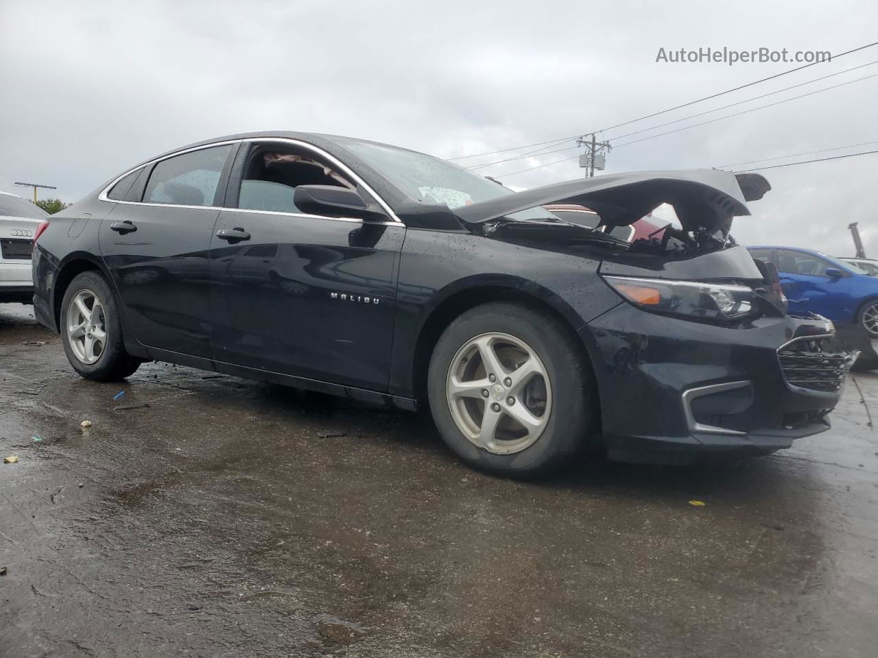 2017 Chevrolet Malibu Ls Black vin: 1G1ZB5ST8HF101391