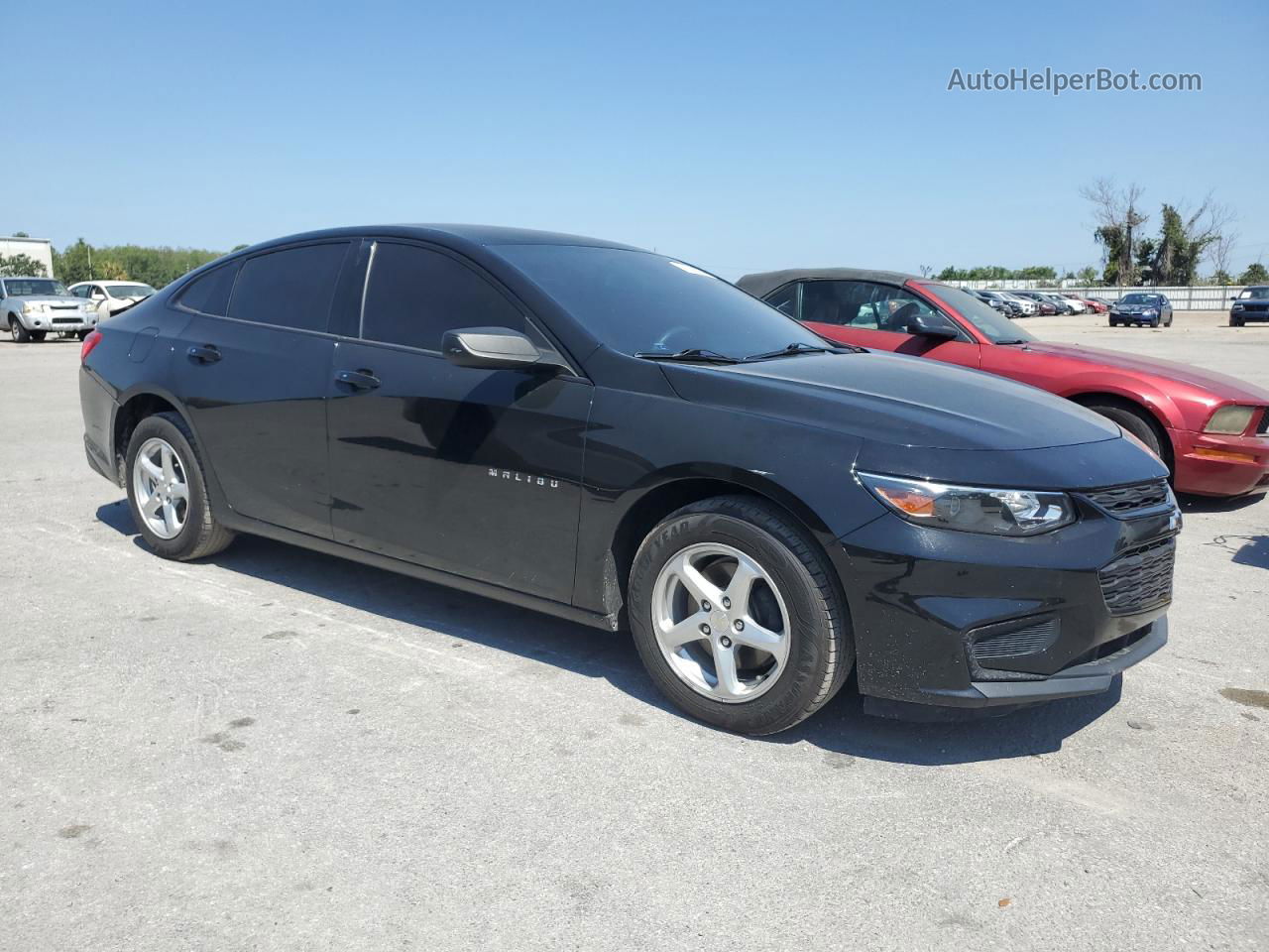 2017 Chevrolet Malibu Ls Black vin: 1G1ZB5ST8HF204794