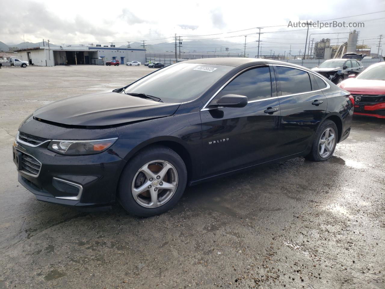 2017 Chevrolet Malibu Ls Black vin: 1G1ZB5ST8HF218372