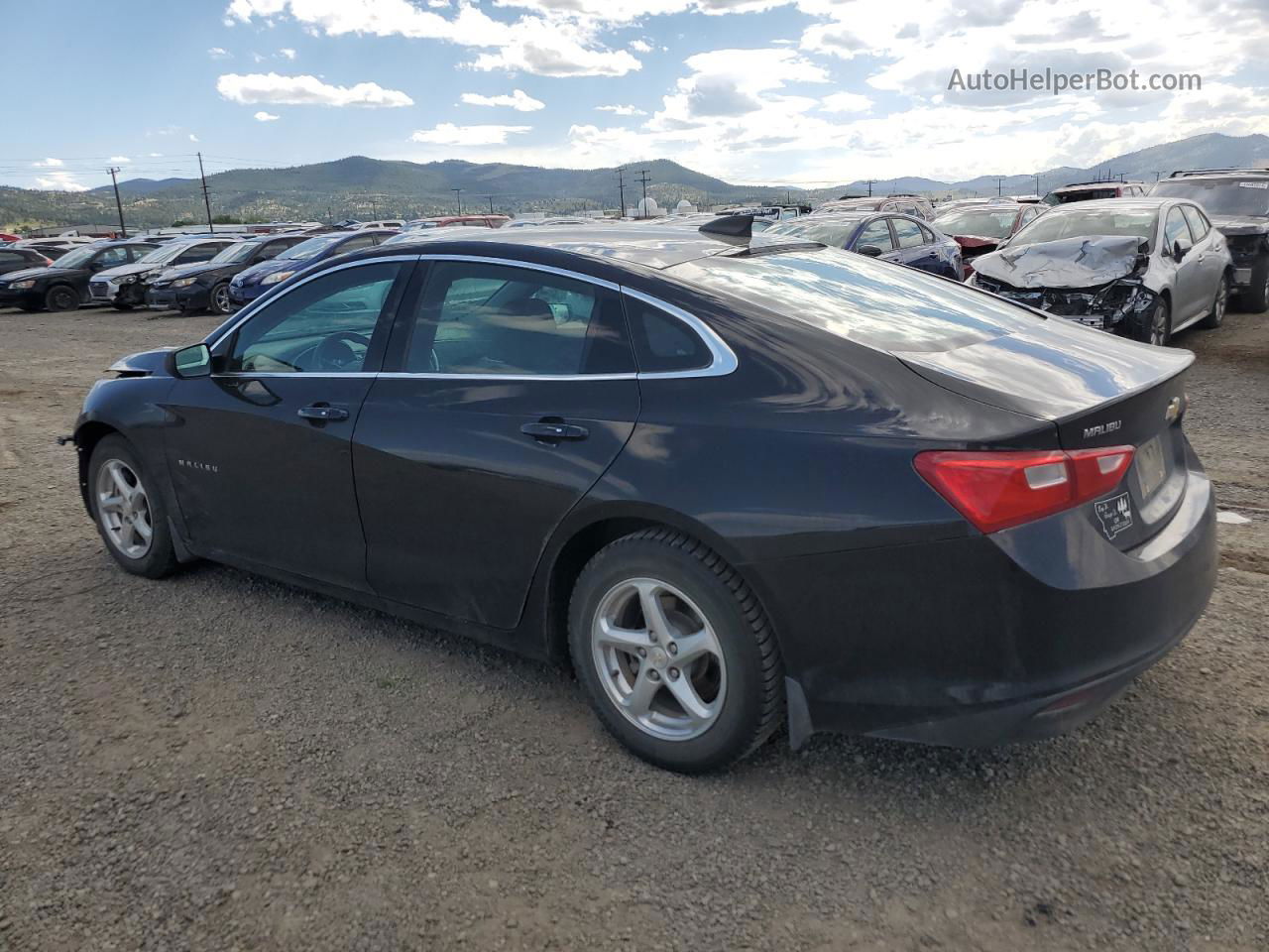 2017 Chevrolet Malibu Ls Black vin: 1G1ZB5ST8HF244938