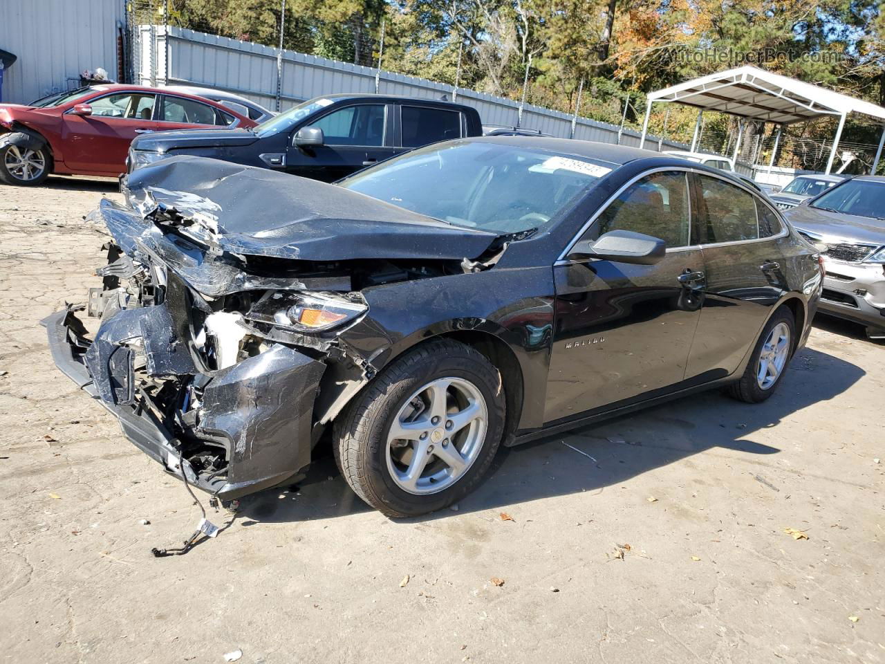 2017 Chevrolet Malibu Ls Черный vin: 1G1ZB5ST8HF270469