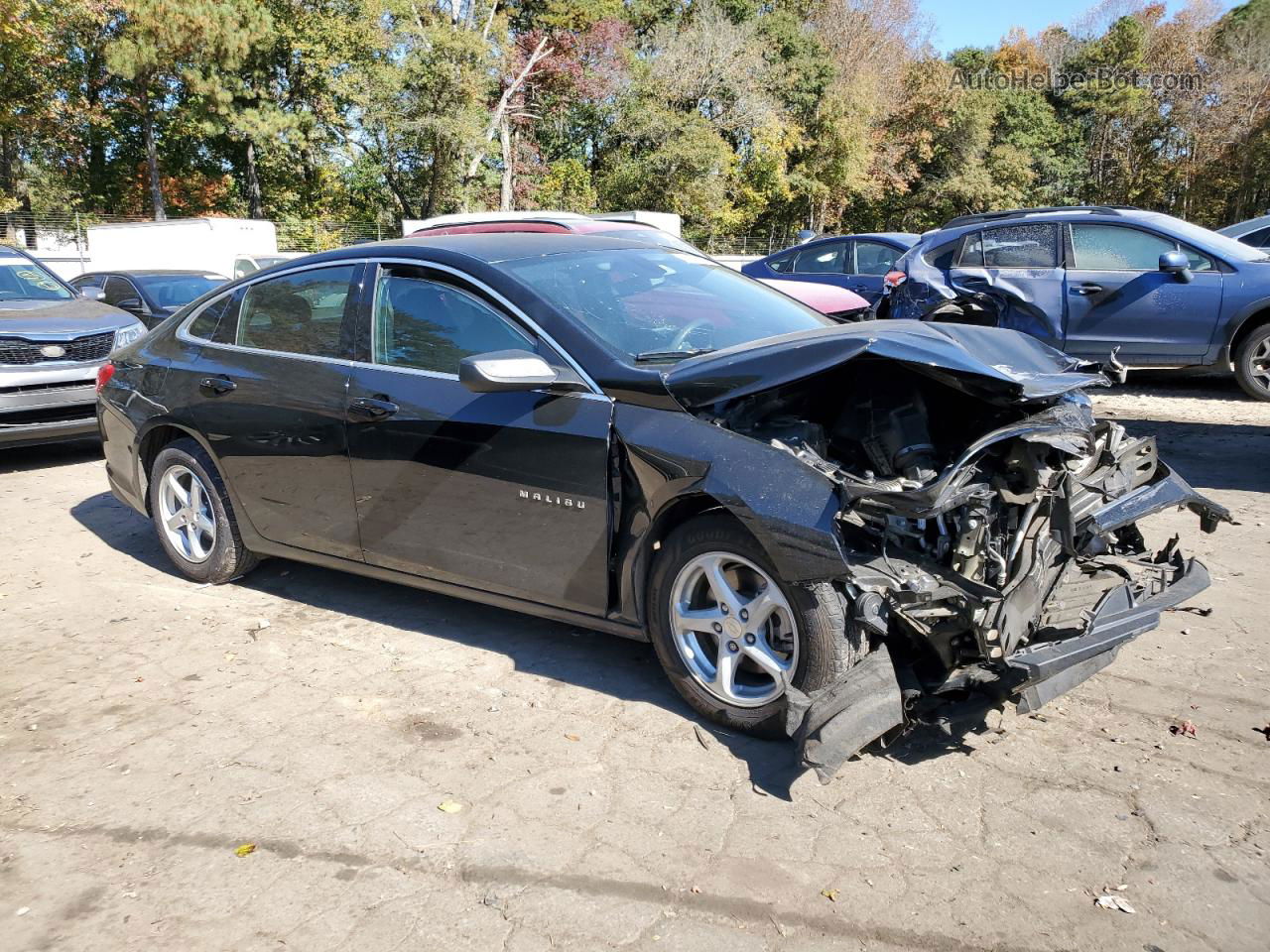 2017 Chevrolet Malibu Ls Black vin: 1G1ZB5ST8HF270469