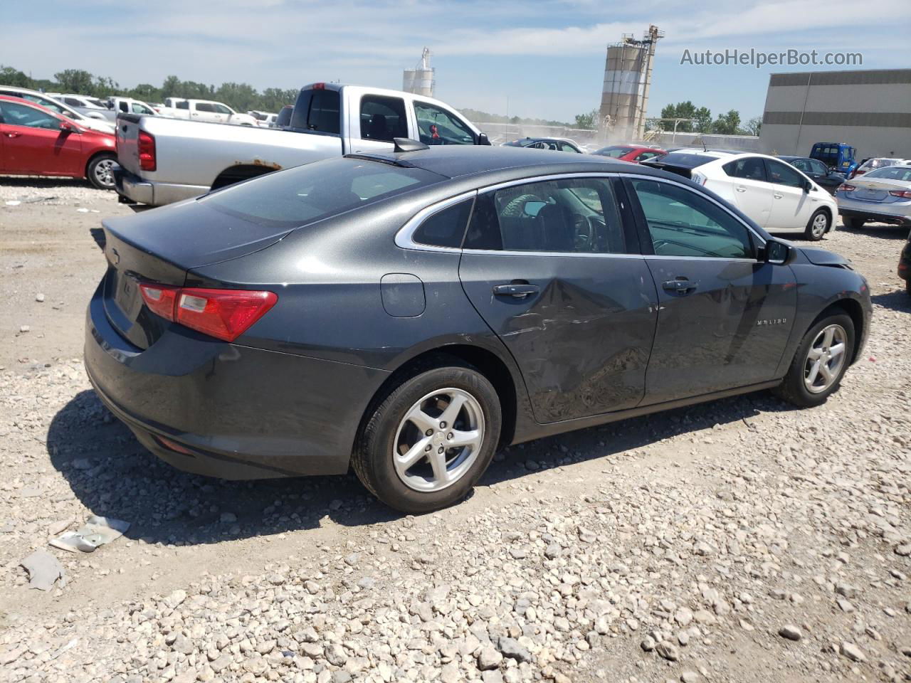 2017 Chevrolet Malibu Ls Charcoal vin: 1G1ZB5ST8HF271587