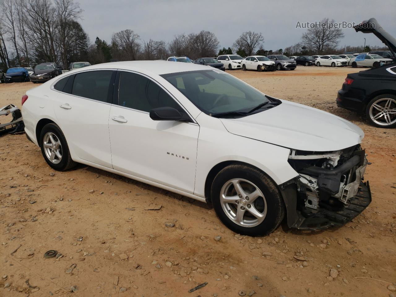 2017 Chevrolet Malibu Ls White vin: 1G1ZB5ST8HF278412