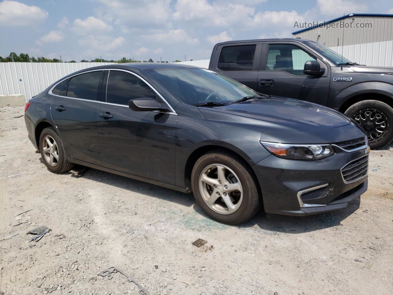 2017 Chevrolet Malibu Ls Gray vin: 1G1ZB5ST8HF281133