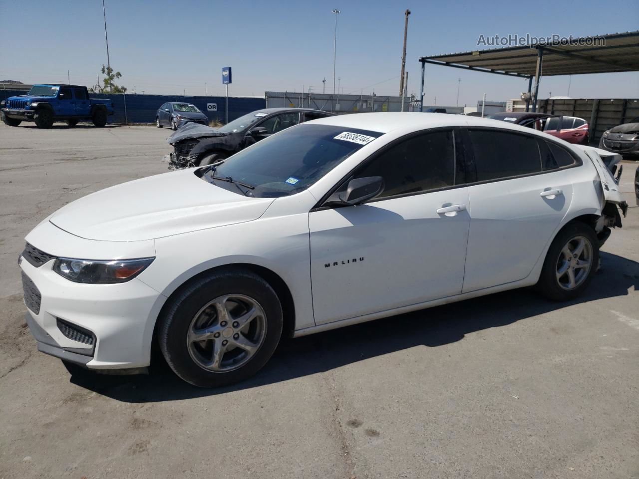 2018 Chevrolet Malibu Ls White vin: 1G1ZB5ST8JF236635