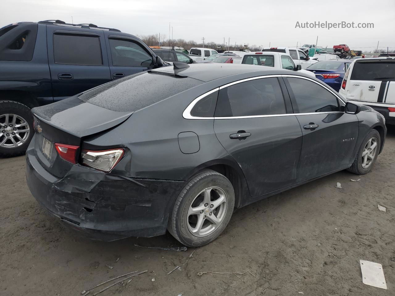 2018 Chevrolet Malibu Ls Charcoal vin: 1G1ZB5ST8JF244864