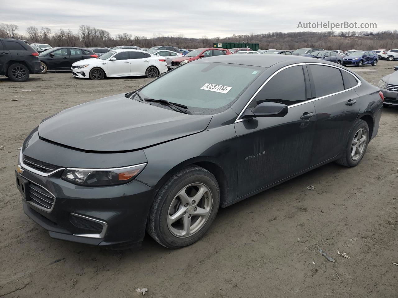 2018 Chevrolet Malibu Ls Charcoal vin: 1G1ZB5ST8JF244864