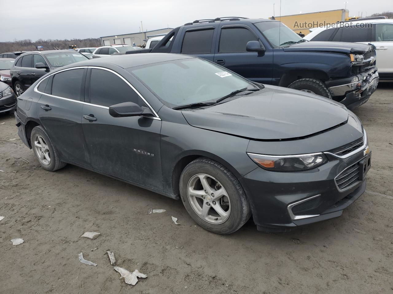 2018 Chevrolet Malibu Ls Charcoal vin: 1G1ZB5ST8JF244864