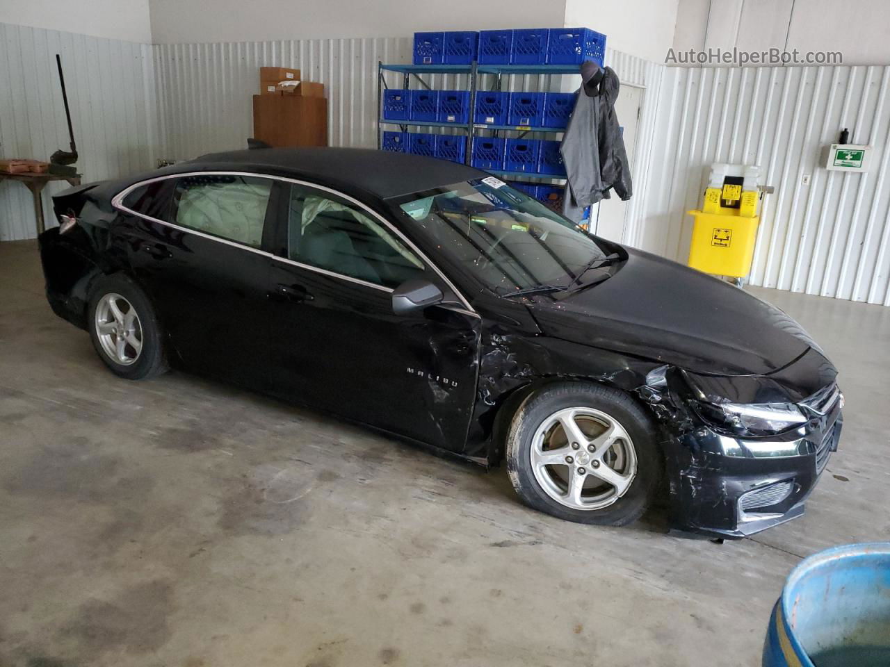 2017 Chevrolet Malibu Ls Black vin: 1G1ZB5ST9HF143391