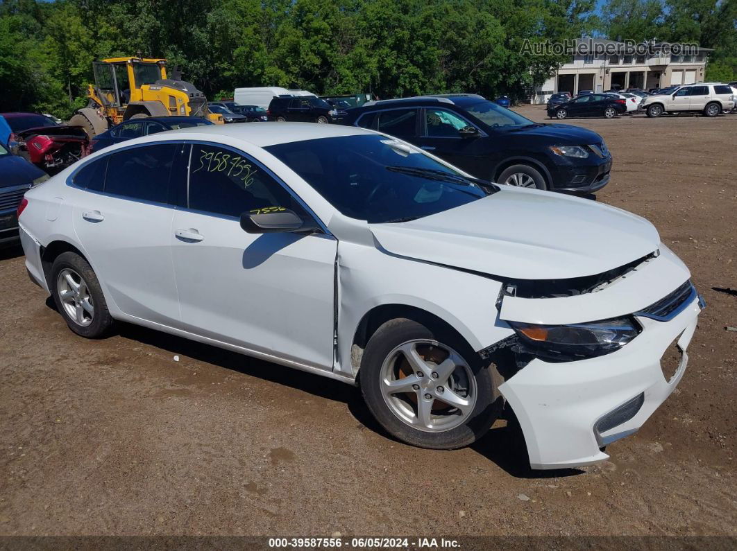 2017 Chevrolet Malibu Ls White vin: 1G1ZB5ST9HF239487