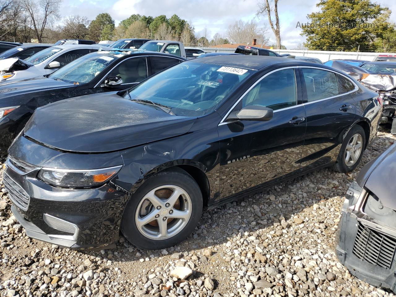 2017 Chevrolet Malibu Ls Black vin: 1G1ZB5ST9HF273204