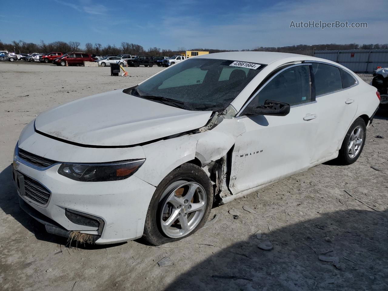 2017 Chevrolet Malibu Ls Белый vin: 1G1ZB5ST9HF291962