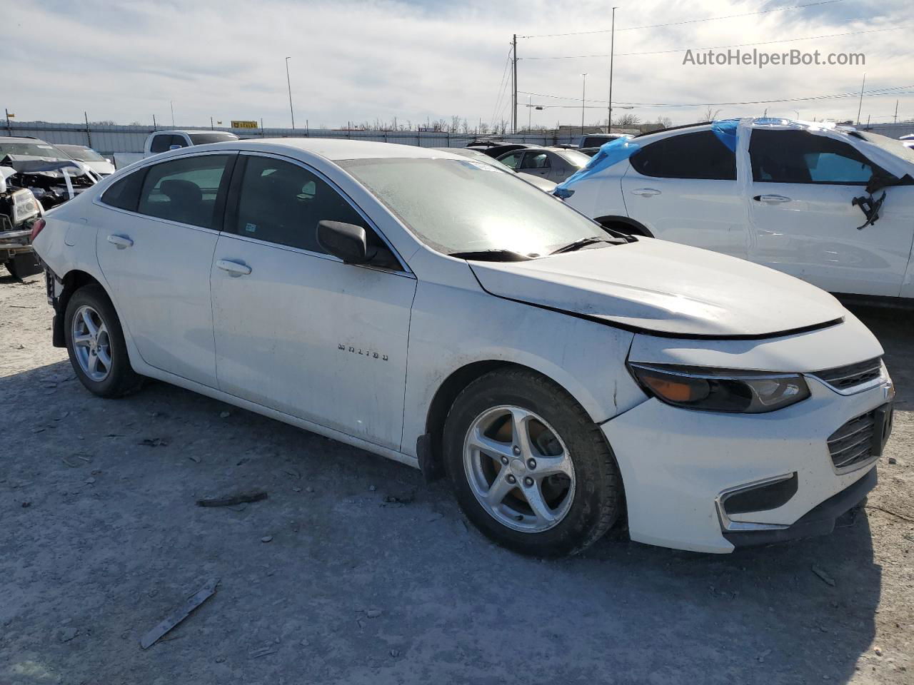 2017 Chevrolet Malibu Ls Белый vin: 1G1ZB5ST9HF291962